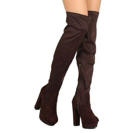 madia over the knee platform boot