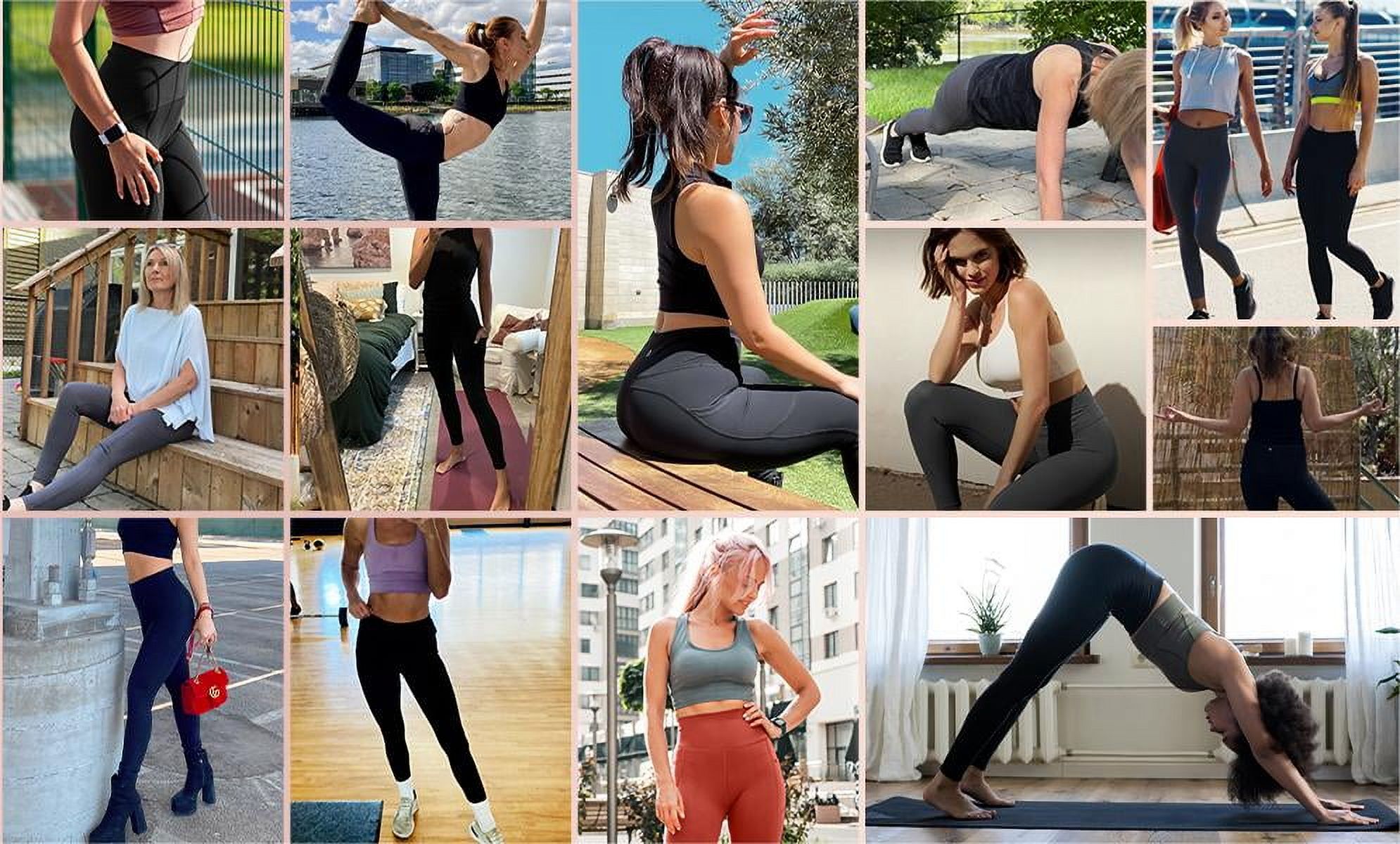 CAMBIVO Women's High Waist Workout Leggings with Pockets photo 4
