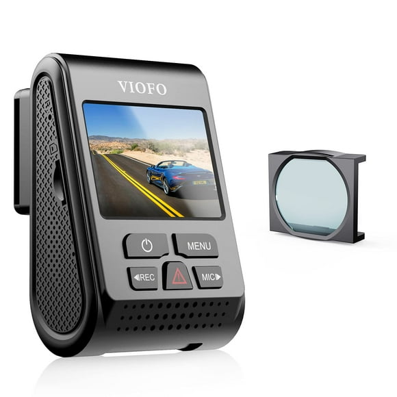 VIOFO Dash Camera Bundle - A119 V3 2K Dash Camera + Circular Polarizing Lens - 2560x1440P Quad HD Dash Camera with a Detachable CPL Filter for A119-140° of True HDR W