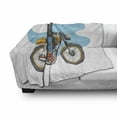 thumbnail image 3 of Motorcycle Soft Flannel Fleece Blanket, Cartoon Style Funny Dog Riding Classic Bike with Jacket Hand Drawn Illustration, Cozy Plush for Indoor and Outdoor Use, 70" x 90", Multicolor, by Ambesonne, 3 of 6