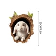 thumbnail image 7 of Rirozkan Easter Door Sign, 8in Wooden Bunny Bunny Plaque, Spring Welcome Hanging Decor, Laser Cut Tree Shape with Hanger, for Front Door, Wall, Decor, 7 of 7