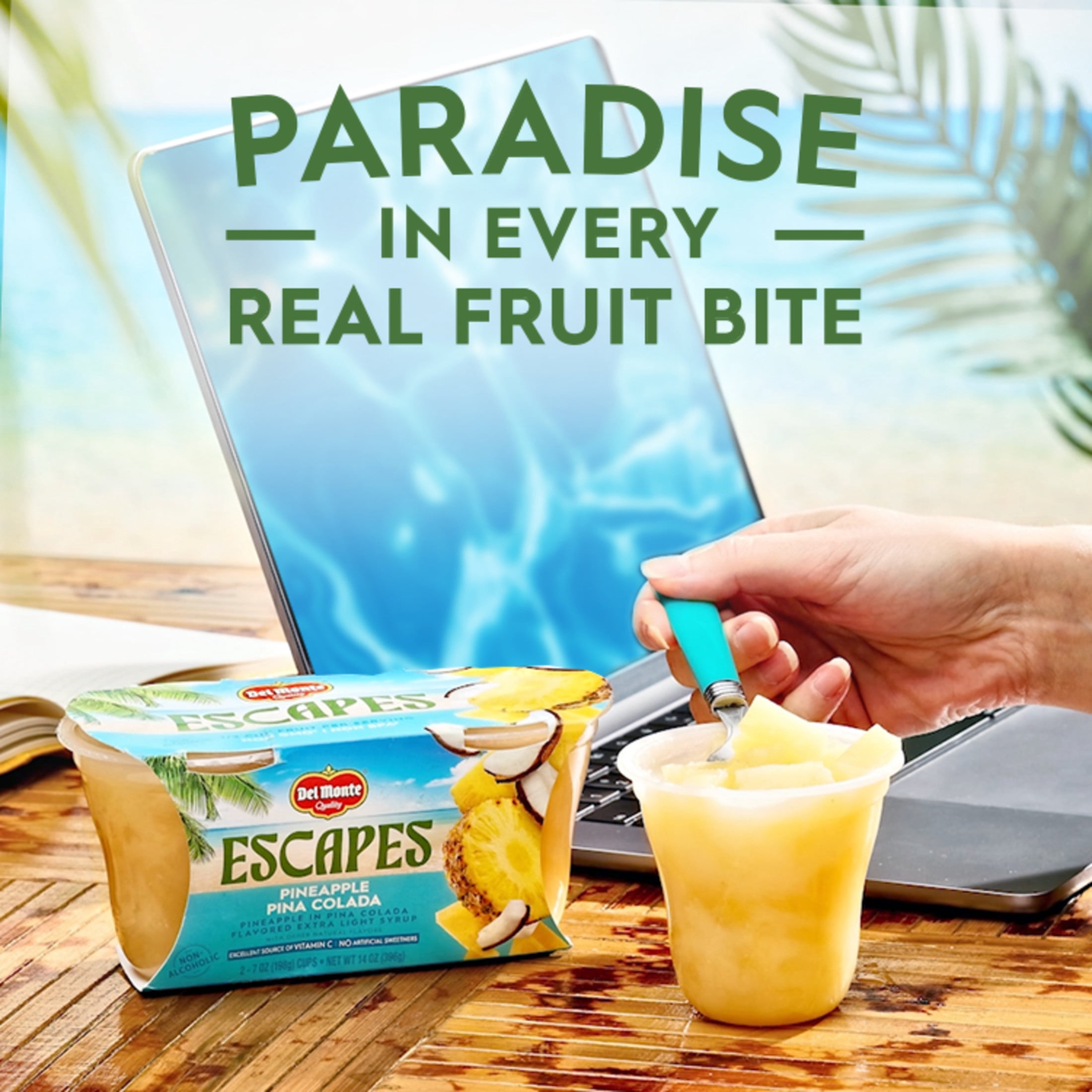 Del Monte Escapes Pineapple Pina Colada, 2-7 oz. Cup