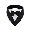 thumbnail image 1 of Nvzi Bandana para perro (1 unidad), ligera, de secado rápido, de mezcla de poliéster, con diseño triangular, ajustable, ideal para perros medianos y grandes, cachorros y mascotas, regalo, XS, negro, 1 of 3