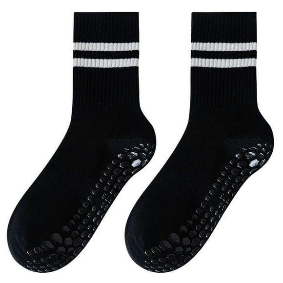 Home Pilates Socks with Grippers, Womens Non-Slip Yoga Ankle Socks for Dance Gym Barre Sticky Slipper Socks