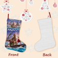 thumbnail image 3 of Moana 2 Tema: Calcetines de Navidad, fino lino blanco para colgar en escaleras y chimenea, decoración navideña para el hogar, regalo de Navidad. 45cm × 32cm, 3 of 5