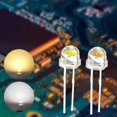 thumbnail image 2 of Sombrero de paja F5 blanco, lámpara LED de cristal, cuentas súper brillantes, Chip de núcleo grande, diodos emisores de luz, luces DIY, blanco cálido, 2 of 4