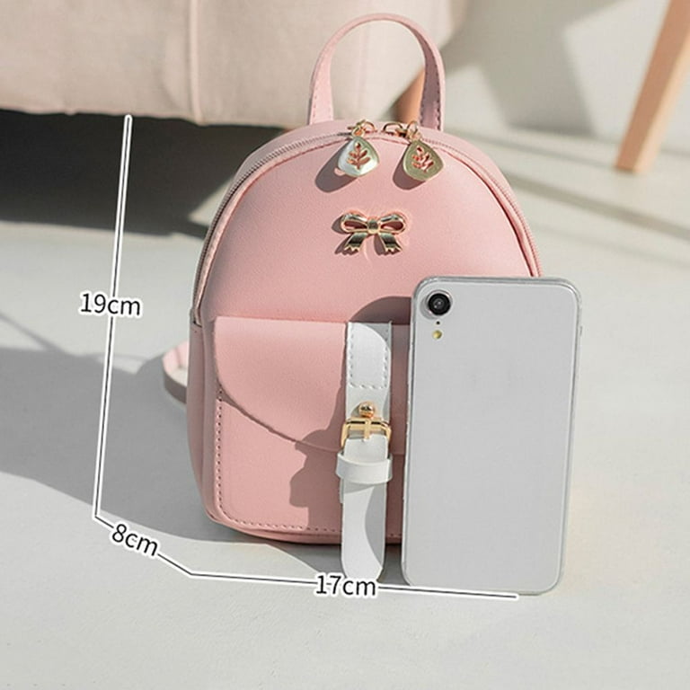 boohoo mini pu backpack Cute Graceful PU Leather Leaf Hollow Mini Backpack Small School Bags  Bagpack Shoulder Bag BLACK