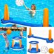 thumbnail image 1 of Muyoka Juego de flotador inflable para piscina, red de voleibol y aros de baloncesto, bolas incluidas, juego de natación flotante, juguete para niños y adultos, juego de deportes inflables acuáticos, Muyoka Hogar, 1 of 7