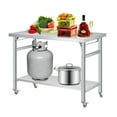 thumbnail image 2 of GloryStar Table Pliante Commerciale en Acier Inoxydable, Capacité de 920 Lb, Tablette Inférieure Réglable pour Traiteur, Cuisine, Atelier, 2 of 7