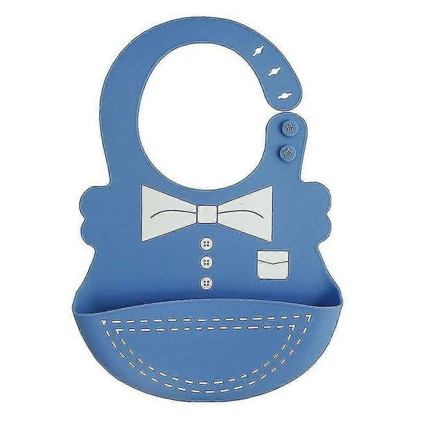 1pc Silic Bib With Food Catcher Easily Clean Adjable Meal Bib For Infants Toddlers
