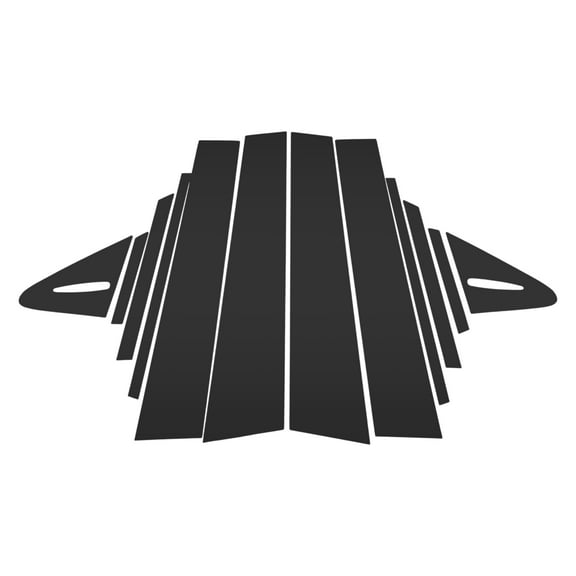 Unique Bargains 12 Pcs Front Rear Left Right Car Door Pillar Window Trim for Toyota Corolla Hatchback 2019-2024 Plastic Black