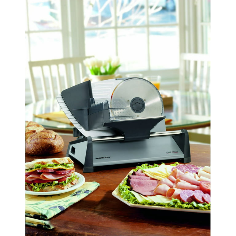 Waring Pro FS155AMZ Professional Food Slicer, Stainless Steel
