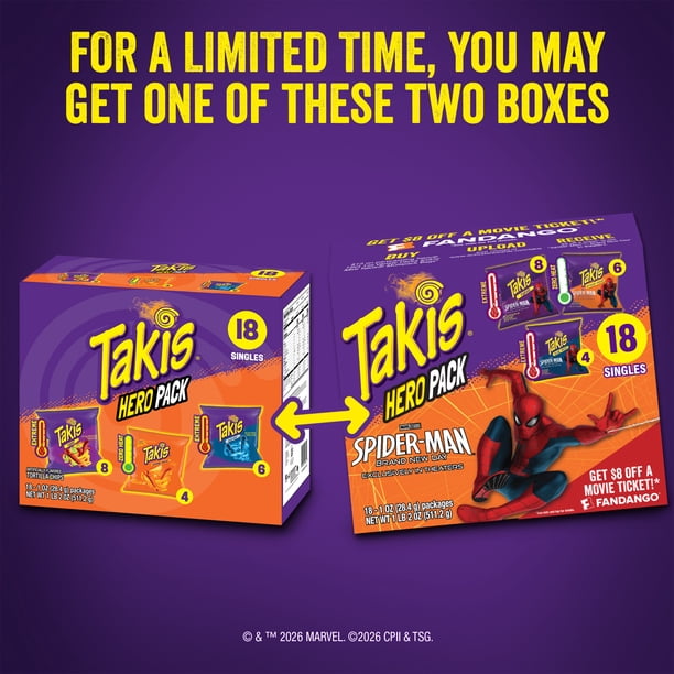 Takis 18pc Pack - Tortilla chips snack supply for retail - Walmart