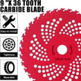 thumbnail image 6 of CZS 2 Pack 9" x 36 Teeth Carbide Tipped Brush Cutter Blades Weed Eater Blades for Brush Cutter, Trimmer, Weed Eater, Compatible with Husqvarna, Stihl, Fsx, and More, 6 of 7