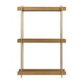 thumbnail image 5 of Kate and Laurel Dominic Modern Metal Bathroom Shelf, 20 x 7 x 30, Dark Gold, Sleek Glam 3-Tier Floating Shelves for Wall Decor, Display, and Over Toilet Storage, 5 of 9