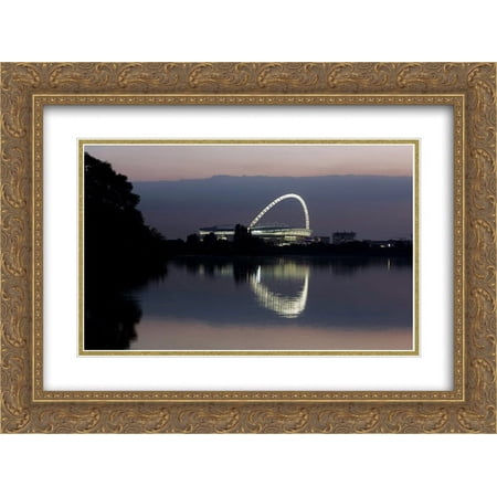 Wembley Stadium 2x Matted 24x20 Gold Ornate Framed Art Print from the Stadium Series