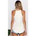 thumbnail image 4 of Womens Tops Sleeveless Halter Racerback Summer Basic Tee Shirts Cami Tank Tops Beach Blouses, 4 of 5