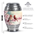 thumbnail image 3 of Cardinal Bird Urns for Ashes Adult Man, Dad - Cremation Burial Urns - Funeral Urn with Secure Lid - Blue Urn for Ashes Mom6inch, Medium Size with Velvet Bag - 1pcs, 3 of 7