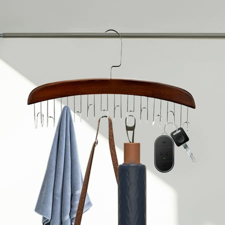 WLAGOOD Home on Clearance!Sling Hanger Wooden Hook Hanger Hanging Underwear Belt Scarf Bag Multi Hook Wave Hanger Organizer Closet Organizers And Storage For Bras Belts Ties