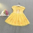 thumbnail image 5 of ATAIKU Yellow Princess Dress Up for Girls Sequin Tulle Birthday Party Dress Kids Ball Gown Halloween Christmas Dresses 1PCS, 5 of 11