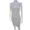 Christian Dior Womens Scalloped Hem Mini Knit Sheath Dress Ivory Size FR 36