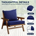 thumbnail image 3 of Codi Outdoor Cushions for Patio Furniture 22x22, Waterproof Replacement Deep Seat Cushion for Outside Chair, Couch, Sofa | Washable Removable Cover with Handle & Adjustable Straps, Navy Blue, 3 of 14