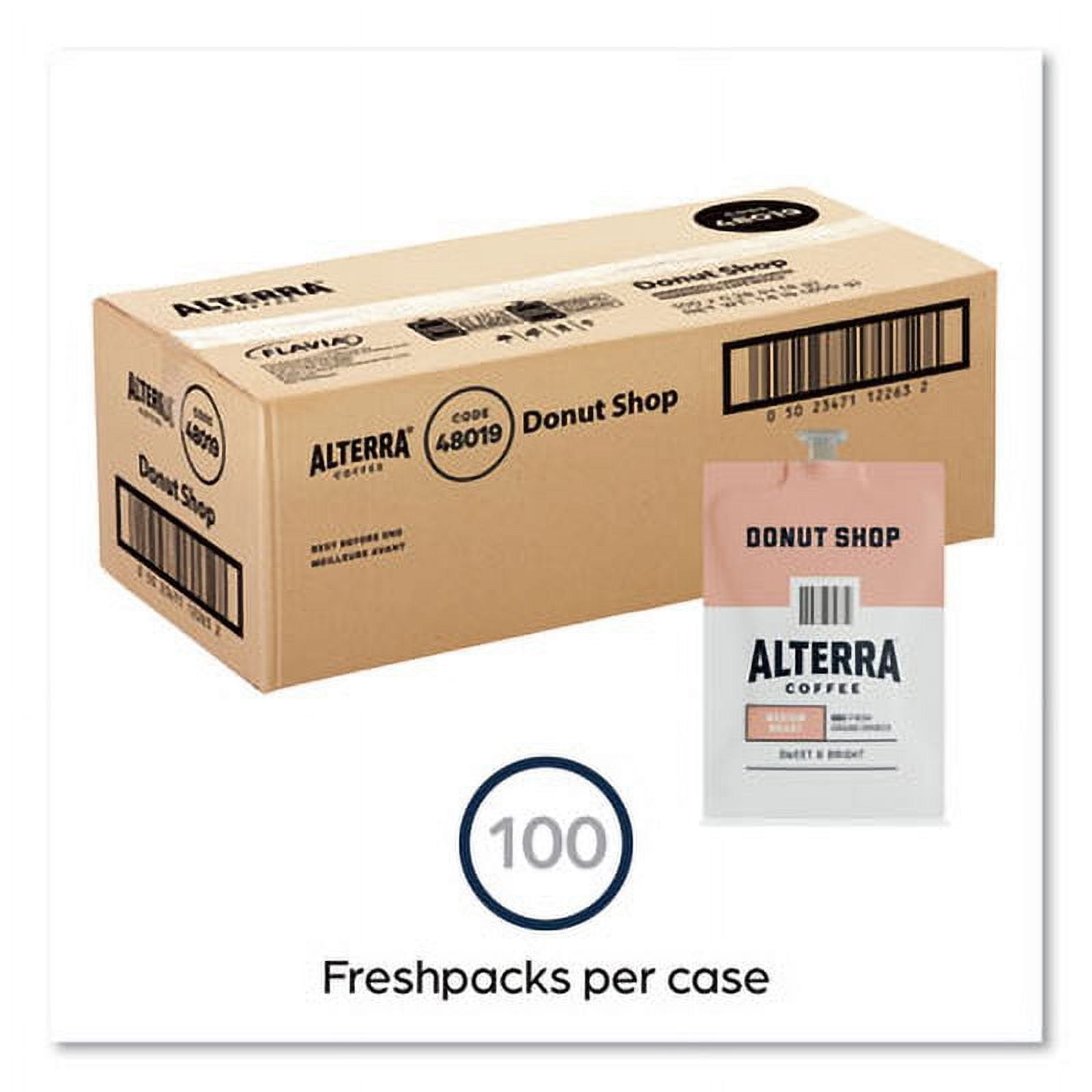 FLAVIA 48019 0.28 oz. Pouch Alterra Coffee Freshpack - Donut Shop (100/Carton)