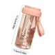 thumbnail image 3 of Botella de agua de plástico de gran capacidad de 600 ml con pajita | Vaso hermético para infusiones, ideal para estudiantes y oficina | Incluye asa, 4 colores, 3 of 6