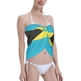 thumbnail image 3 of Swimsuit Coverups For Women Bahamas Flag Sarong Beach Bikini Wrap Sheer Short Skirt Chiffon Scarf For Swimwear, 3 of 7
