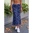 thumbnail image 4 of LMLYSoH Women's Long Floral Skirts Fashionable High Waisted Bodycon Going Out Fish Tail Mesh Skirt, 4 of 9