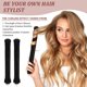 thumbnail image 3 of Rizadores de pelo sin calor, de satén suave, juego para cabello largo, rizadores nocturnos sin calor, color negro, 3 piezas., 3 of 5