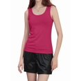 thumbnail image 3 of Tank Top for Women Summer Sleeveless Scoop Neck Workout Tank Tops Loose Basic Vest Tee Shirts Rose Red L, 3 of 9