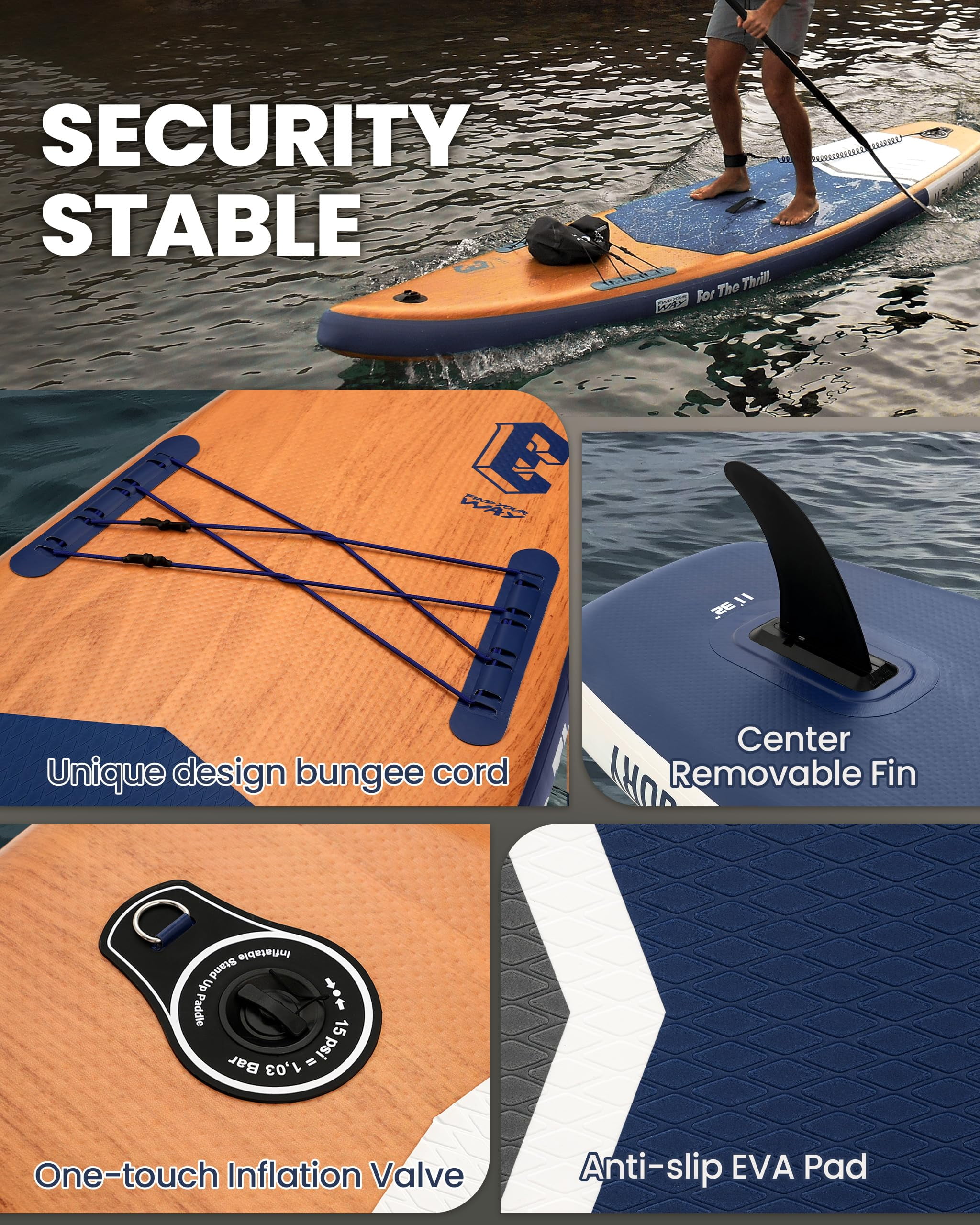 EGGORY Inflatable Paddle Boards 11ft Stand up Paddle Boards with Premium SUP Paddle Board Accessories for Youth & Adults