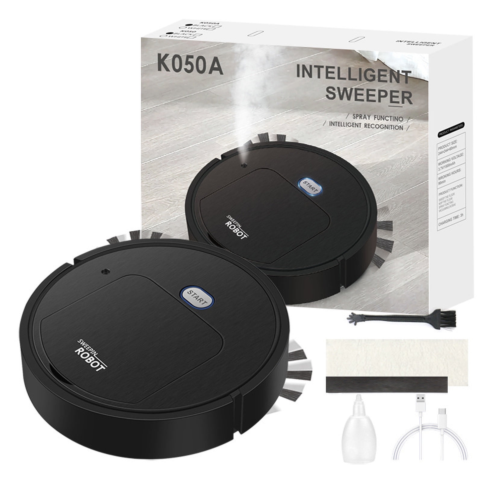 HOZVOMI Intelligent Sweeping Robot Vacuum Cleaner, 4-in-1 with Auto Water Tank, Damp Mopping & Pet Hair Removal