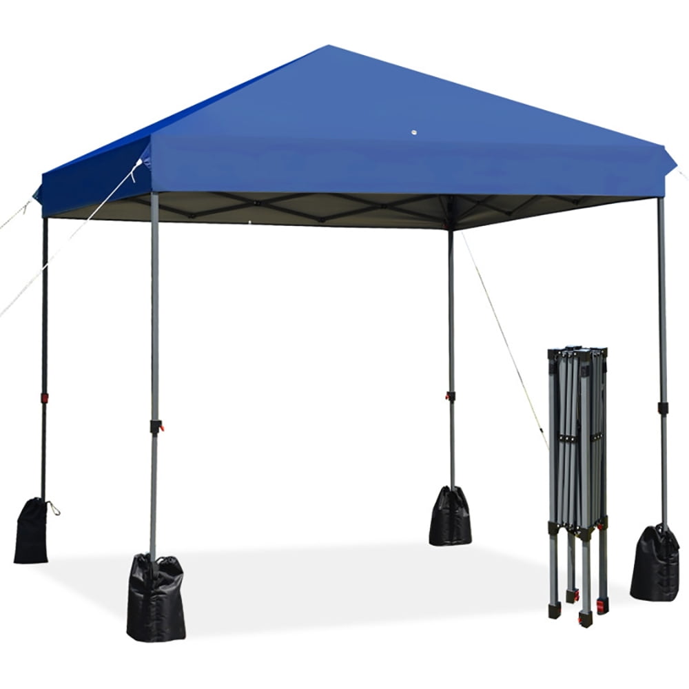 Aimee Lii 8' x 8' Outdoor Pop up Canopy Tent with Roller Bag, Gazebo Tent for Party Wedding BBQ Events, Blue Aimee Lii 8' x 8' Outdoor Pop up Canopy Tent with Roller Bag, Gazebo Tent for Party Wedding BBQ Events, Blue