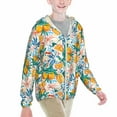 thumbnail image 2 of Cauagu Colorful Fruits Print Sun Protection Jacket for Teen,Full-Zipper Long Sleeve Sun Shirts with Pockets UV Hoodie Shirts Outdoor Athletic Jacket-Medium, 2 of 7