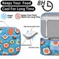 thumbnail image 4 of Lunch Box with Padded Liner Spacious Insulated Lunch Bag Durable Thermal Lunch Cooler Pack with Strap for Commuters Outdoor Enthusiasts School Sports Beach Picnic Work Camp, 4 of 6