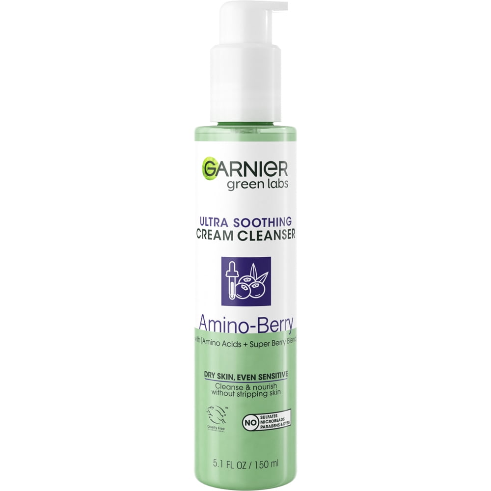 Garnier Green Labs Amino-Berry Soft Skin Soothing Cream Cleanser, 5.07 fl. oz