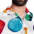thumbnail image 5 of Bowling Men's Short Sleeve Poplin Shirt, Casual Printed Beach Button Down Summer Unisex Shirts, 5 of 6
