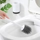 thumbnail image 1 of Escobilla de baño de silicona, escobilla de baño flexible con cepillo de silicona, montaje en pared sin perforaciones, color blanco, 1 of 5