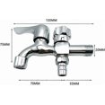 thumbnail image 3 of Outdoor Faucet Double Outlet Faucet,Double Outlet Garden FaucetHigh Quality Brass Outlet Faucet,Control Garden Faucet Double Outlet 3/4' Interface 3/, 3 of 5