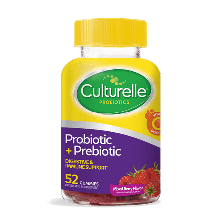 Culturelle Daily Probiotic Gummies for Women & Men, Berry Flavor, 52 Count