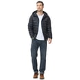 thumbnail image 3 of Muvtei Men's Puffer Jacket Hooded Windproof Full Zip Casual Coat Warm Water Resistant Jacket Lightweight Winter Outerwear Black-XL, 3 of 10