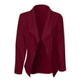 thumbnail image 4 of YUTK Women Coats Winter Plus Size,Women's Summer Fashion Solid Color Slim Long Sleeve Double Breasted Suit Small Jacket(Wine,Xl), 4 of 5
