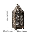 thumbnail image 3 of MMJ Candle Holder Metal Hollow Openwork Vintage Moroccan Lantern Tabletop Hanging Decor 12.00x3.74in, 3 of 6