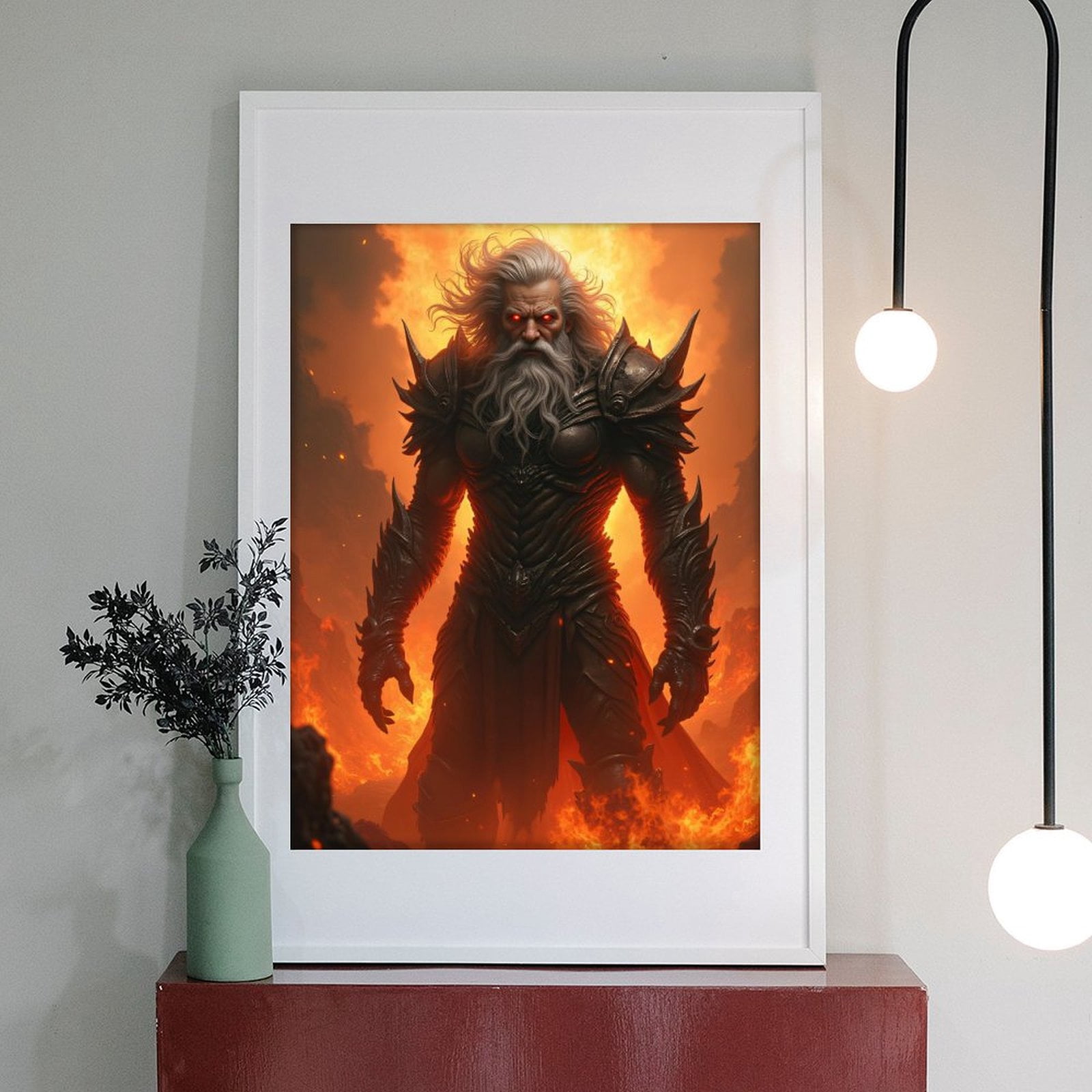 Diamond Art Kit for Adults, Warrior In Fiery Armor Diamond Painting for Adults Beginners, 5D DIY Diamond Art Painting Kits, Colorful Diamond Painting Craft for Home Decor 12x16
