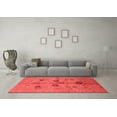 thumbnail image 3 of Ahgly Company Indoor Round Oriental Red Traditional Area Rugs, 3' Round, 3 of 4