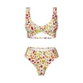 thumbnail image 4 of Daiia Colorful Leaves Women's Bikini Set Two Piece Swimsuit High Waisted Bikini Adjustable Straps Bikini Perfect for Beach, Pool, and Summer Vacation-, 4 of 9