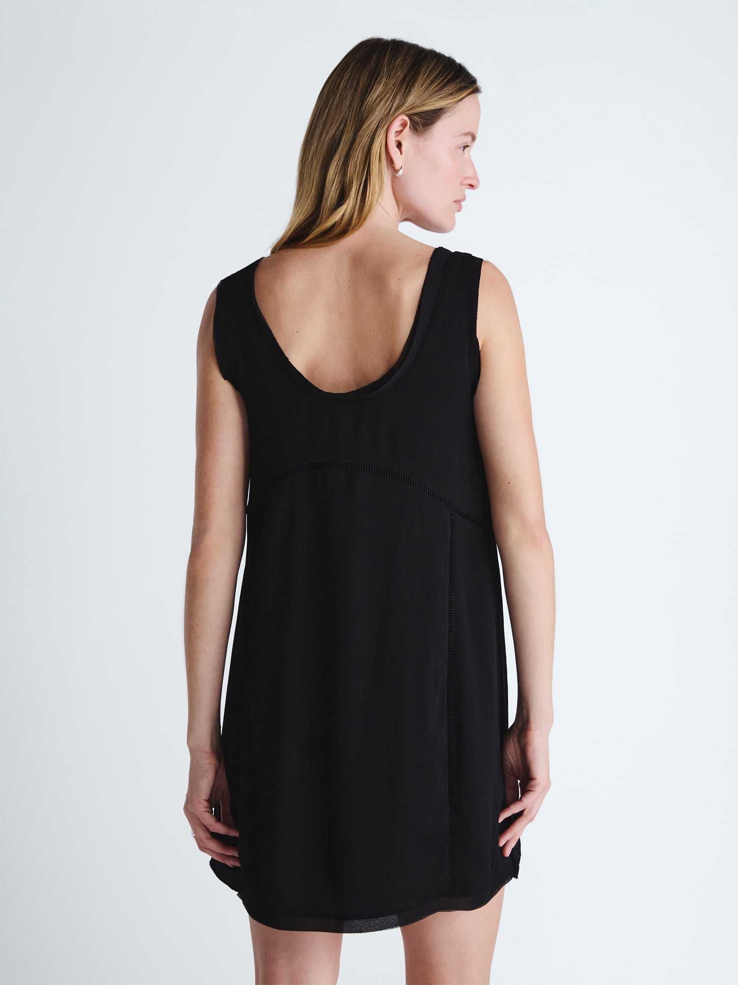 Scoop Women's and Women's Plus Embroidered Mini Dress, Sizes XS-4X