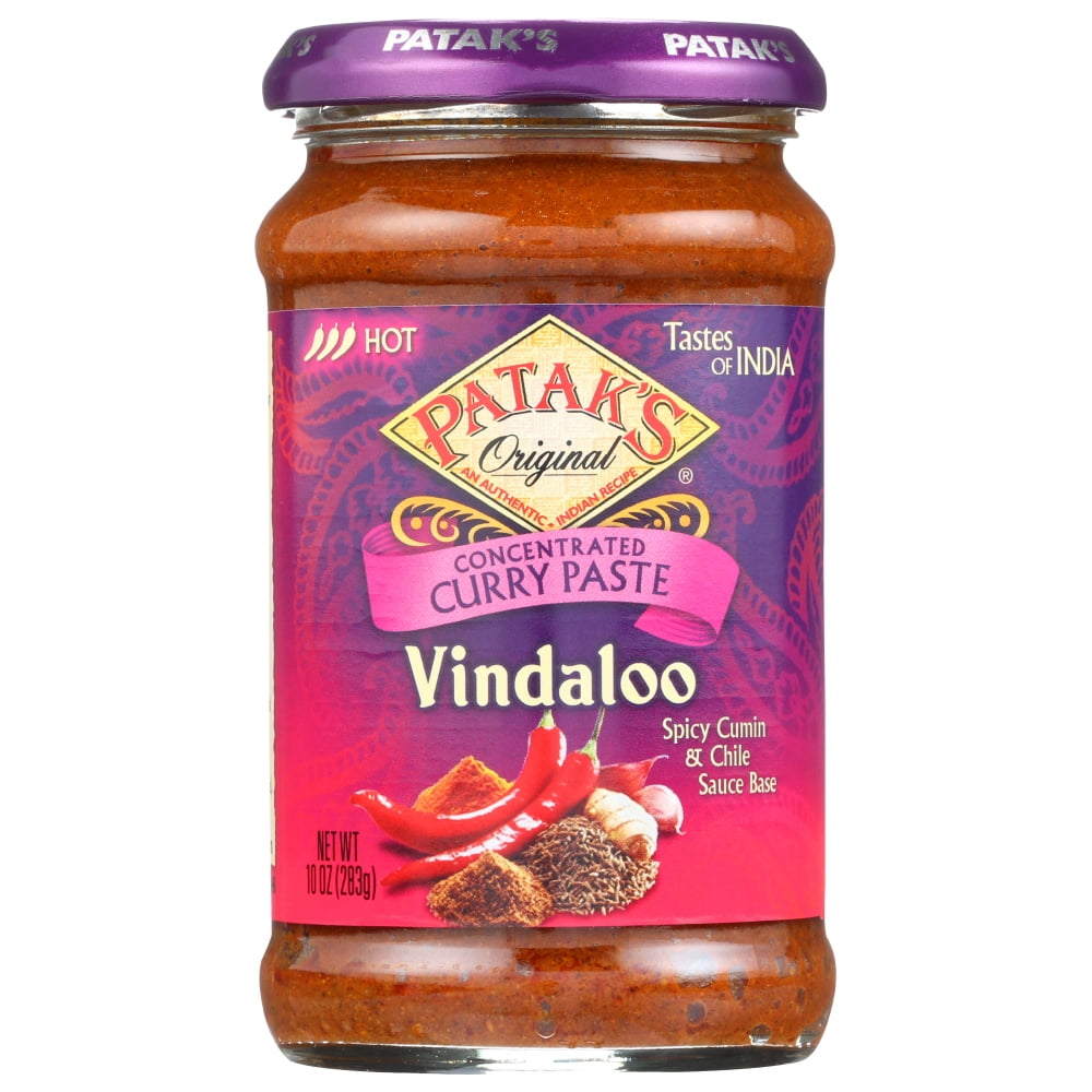 Pataks Concentrated Curry Paste Vindaloo Hot , 10 Oz - Walmart.com ...